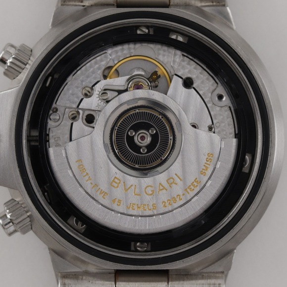 Bvlgari Diagono Scuba SCB38S Stainless Steel Automatic Chronograph Watch with...